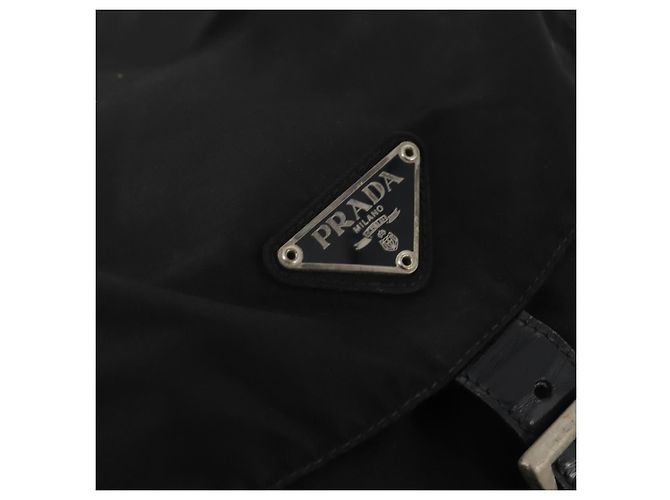Zaino PRADA Nylon Black Silver Auth 197878 Nero Argento - vista 17