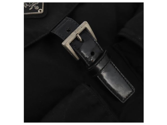 Zaino PRADA Nylon Black Silver Auth 197878 Nero Argento - vista 18