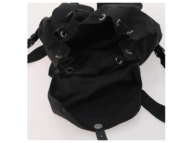 Zaino PRADA Nylon Black Silver Auth 197878 Nero Argento - vista 21