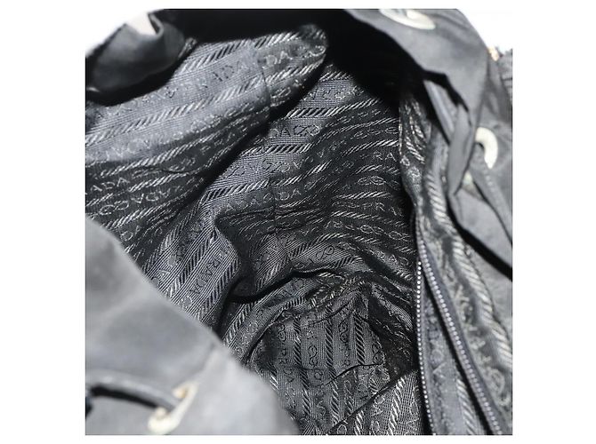 Zaino PRADA Nylon Black Silver Auth 197878 Nero Argento - vista 24