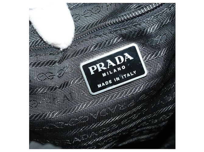 Zaino PRADA Nylon Black Silver Auth 197878 Nero Argento - vista 28