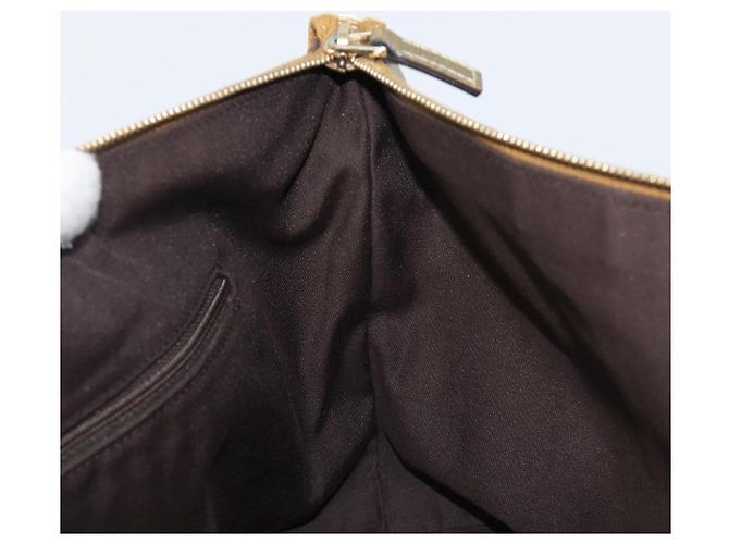 Borsa a mano GUCCI GG Canvas Beige Oro 141470 Auth mr2913 D'oro - vista 20