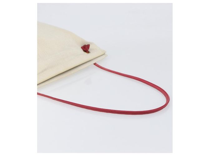 Hermès Borsa a tracolla HERMES Aline PM Canvas Beige Red Auth 202310 Rosso - vista 7
