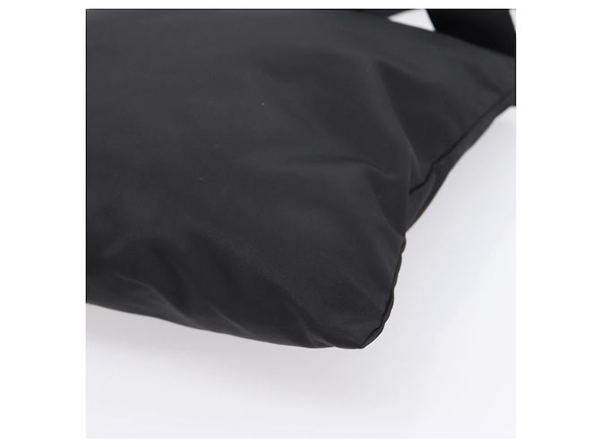 Sac à épaule PRADA Nylon Noir Argent Auth 203489A Argenté - vue 10