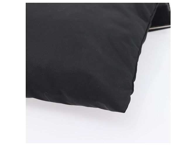 Sac à épaule PRADA Nylon Noir Argent Auth 203489A Argenté - vue 12