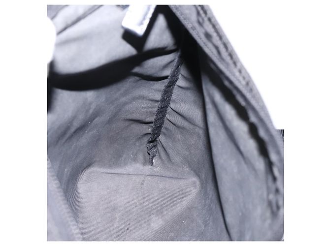 Sac à épaule PRADA Nylon Noir Argent Auth 203489A Argenté - vue 19