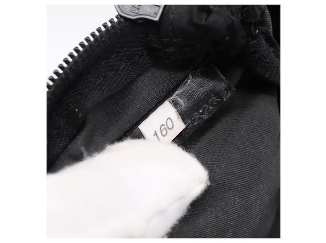 Sac à épaule PRADA Nylon Noir Argent Auth 203489A Argenté - vue 21