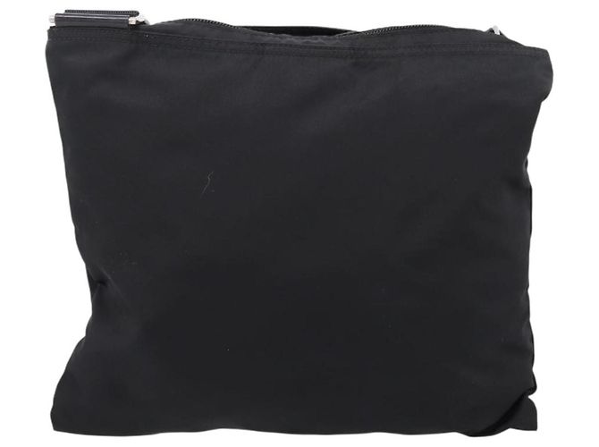 Sac à épaule PRADA Nylon Noir Argent Auth 203489A Argenté - vue 3