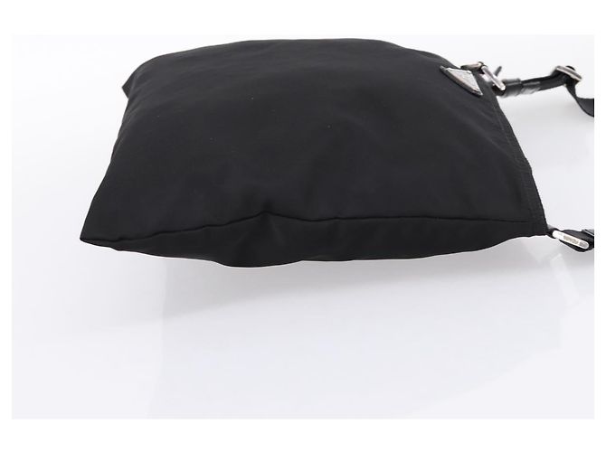 Sac à épaule PRADA Nylon Noir Argent Auth 203489A Argenté - vue 5