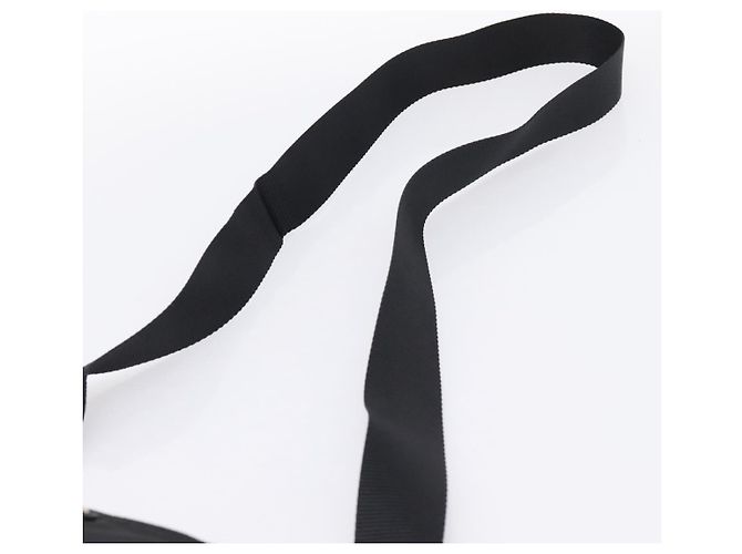 Sac à épaule PRADA Nylon Noir Argent Auth 203489A Argenté - vue 8