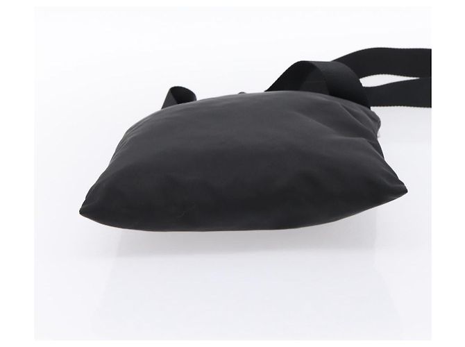Sac à épaule PRADA Nylon Noir Argent Auth 203489A Argenté - vue 9