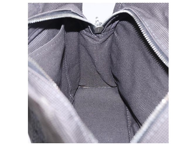 Hermès HERMES Her LinePM Handtasche Canvas Grau Silber Auth 203181A Braun - Ansicht 19