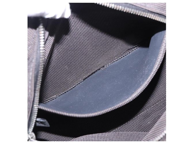 Hermès HERMES Her LinePM Handtasche Canvas Grau Silber Auth 203181A Braun - Ansicht 21