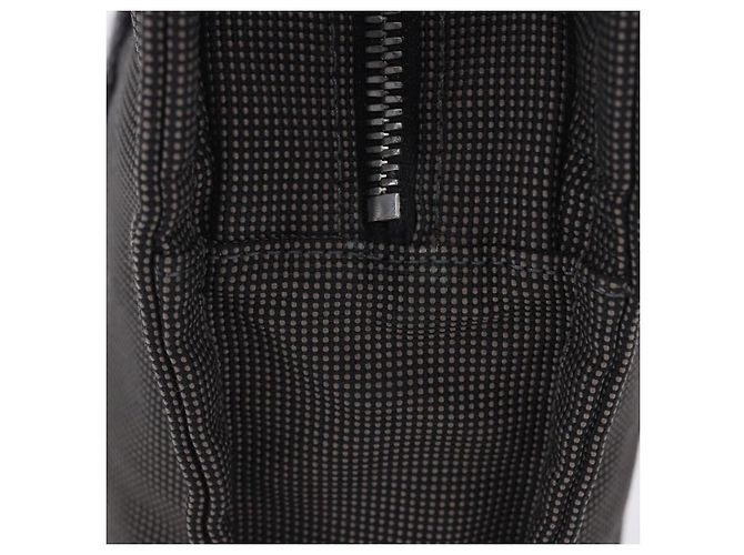 Hermès HERMES Her LinePM Handtasche Canvas Grau Silber Auth 203181A Braun - Ansicht 5