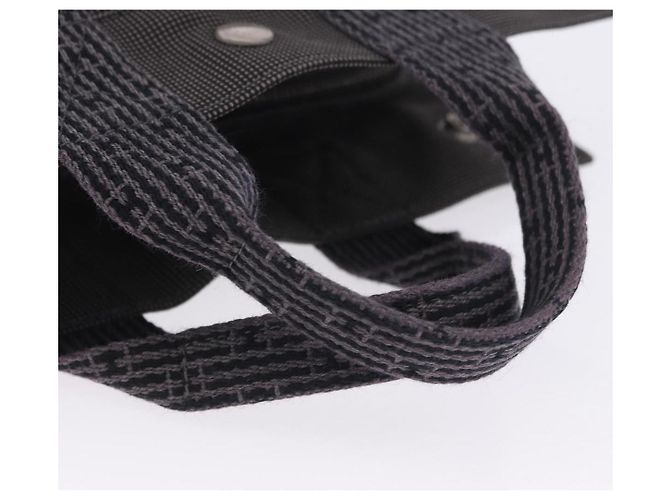 Hermès HERMES Her LinePM Handtasche Canvas Grau Silber Auth 203181A Braun - Ansicht 8