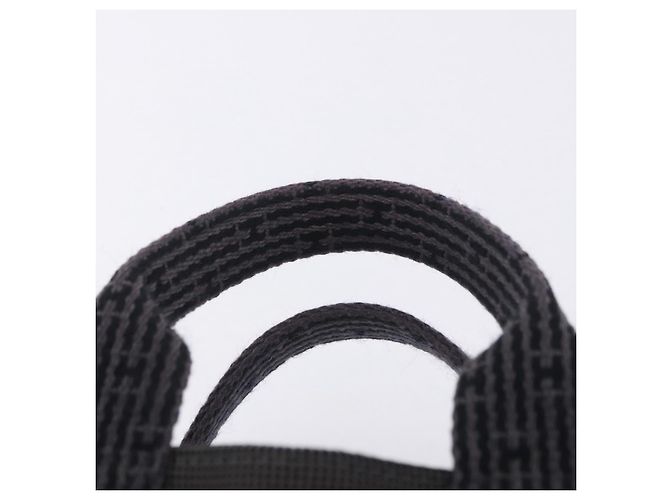Hermès HERMES Her LinePM Handtasche Canvas Grau Silber Auth 203181A Braun - Ansicht 9