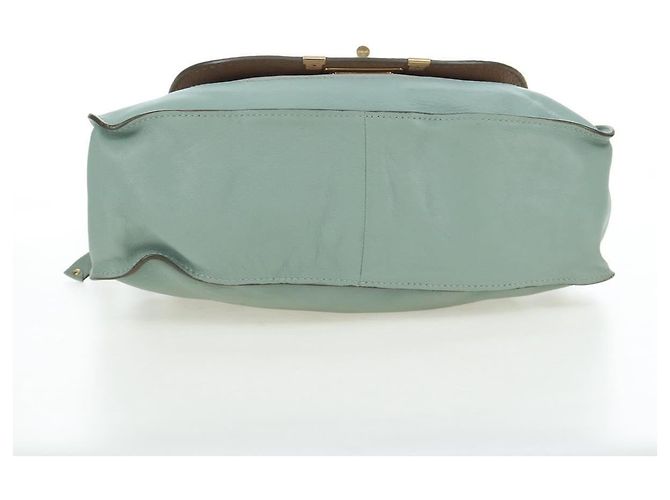 Chloé Borsa Chloe Marcie in pelle 2way Verde Oro Auth 200450V D'oro - vista 11
