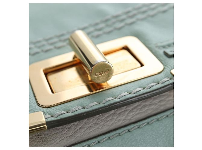 Chloé Borsa Chloe Marcie in pelle 2way Verde Oro Auth 200450V D'oro - vista 16