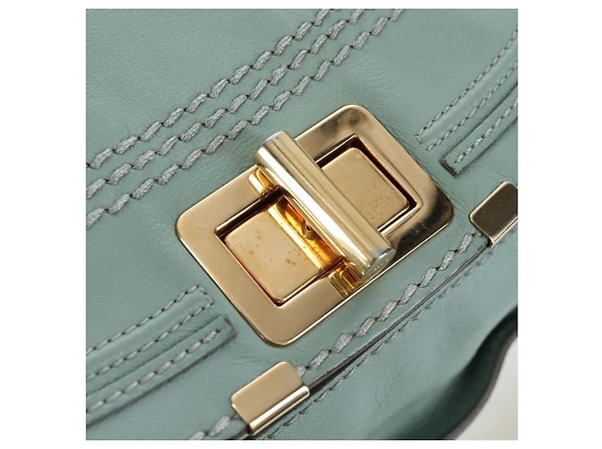 Chloé Borsa Chloe Marcie in pelle 2way Verde Oro Auth 200450V D'oro - vista 17