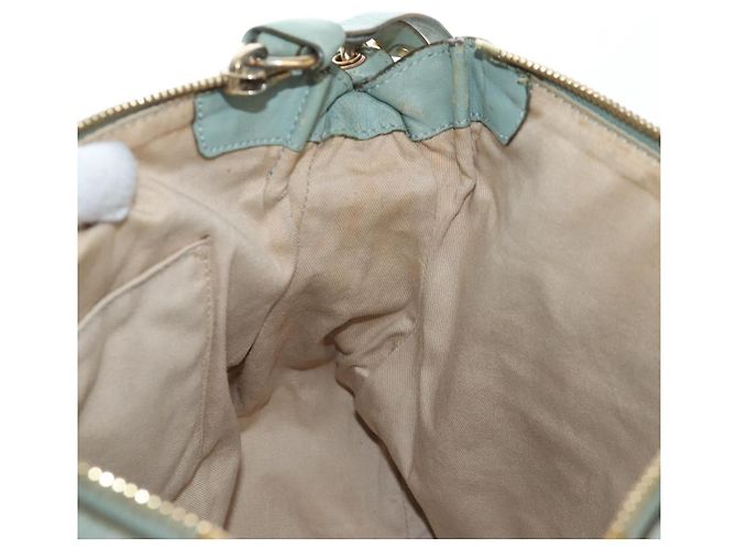 Chloé Borsa Chloe Marcie in pelle 2way Verde Oro Auth 200450V D'oro - vista 24