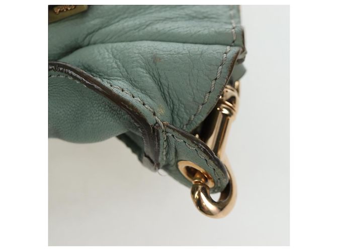 Chloé Borsa Chloe Marcie in pelle 2way Verde Oro Auth 200450V D'oro - vista 29