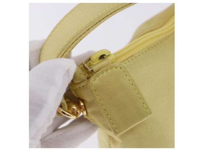 Pouch PRADA in raso giallo oro autentica 201895 D'oro - vista 15