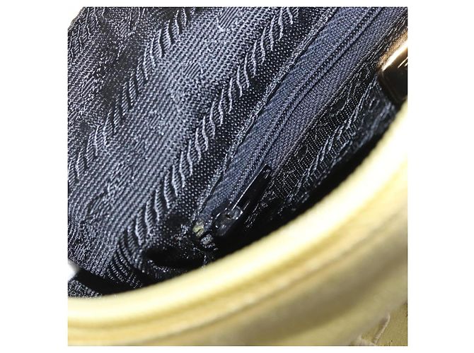 Pouch PRADA in raso giallo oro autentica 201895 D'oro - vista 21
