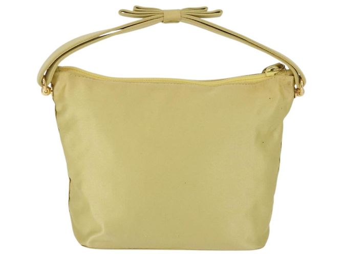 Pouch PRADA in raso giallo oro autentica 201895 D'oro - vista 4