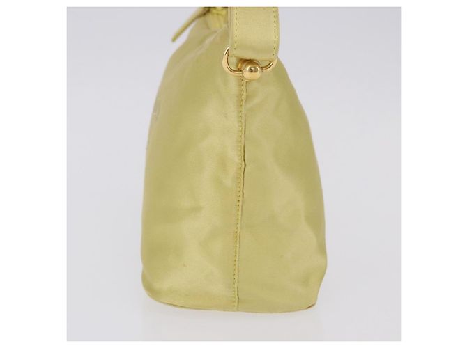 Pouch PRADA in raso giallo oro autentica 201895 D'oro - vista 5