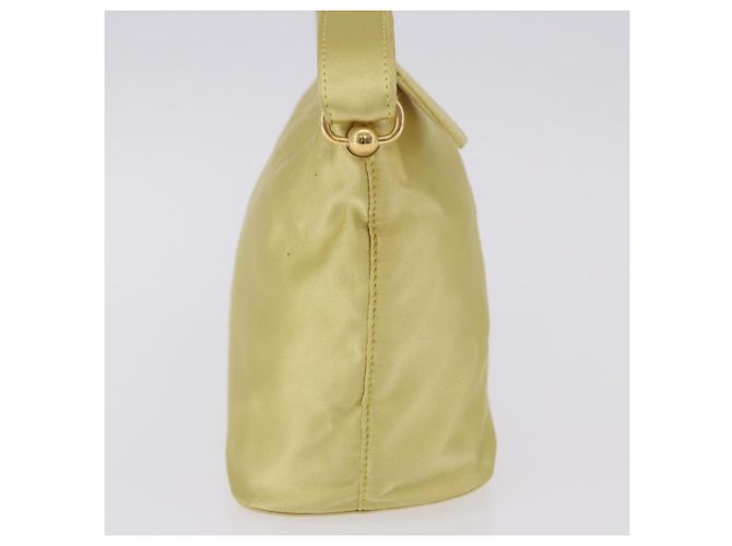 Pouch PRADA in raso giallo oro autentica 201895 D'oro - vista 6