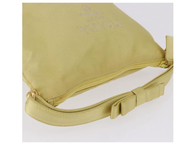 Pouch PRADA in raso giallo oro autentica 201895 D'oro - vista 7