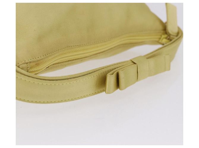 Pouch PRADA in raso giallo oro autentica 201895 D'oro - vista 8