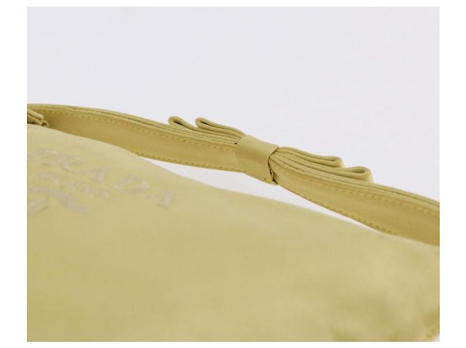 Pouch PRADA in raso giallo oro autentica 201895 D'oro - vista 9