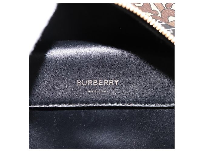 Borsa a mano BURBERRY Monogram Cube PVC Brown Gold Auth 202676 Marrone D'oro - vista 16