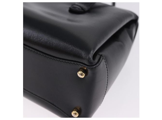 Bolsa de mão GUCCI em couro Outlet Preta Dourada 000 1448 0539 Auth 202950V Preto Dourado - vista 11