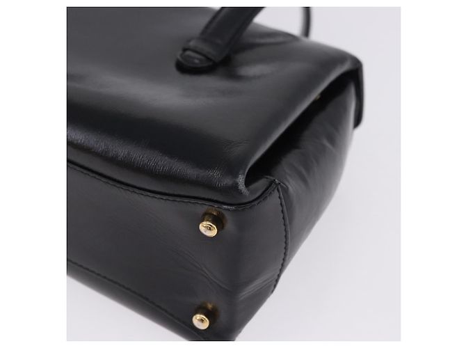 Bolsa de mão GUCCI em couro Outlet Preta Dourada 000 1448 0539 Auth 202950V Preto Dourado - vista 13