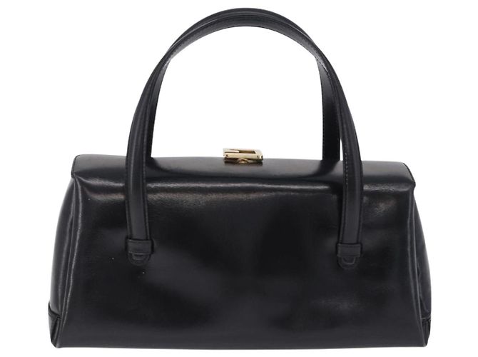 Bolsa de mão GUCCI em couro Outlet Preta Dourada 000 1448 0539 Auth 202950V Preto Dourado - vista 3
