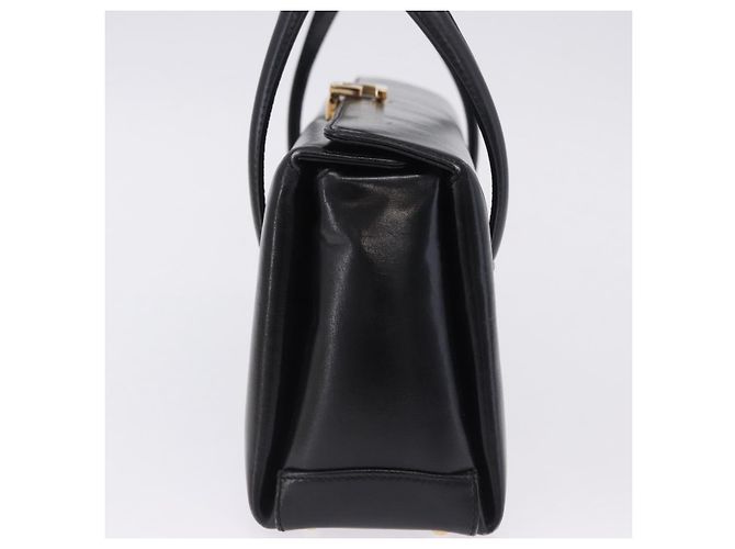 Bolsa de mão GUCCI em couro Outlet Preta Dourada 000 1448 0539 Auth 202950V Preto Dourado - vista 4