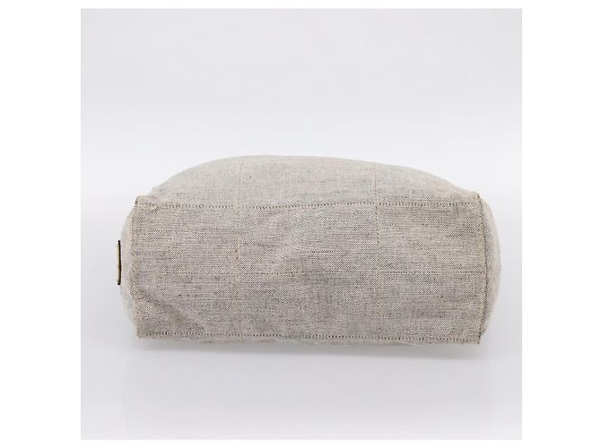 Sac Tote PRADA en toile gris Auth 200676 Marron - vue 10