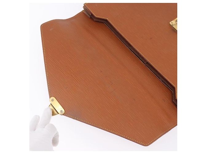LOUIS VUITTON Epi Serviette Conseiller Case Zipangu Gold M54428 LV Auth 203011 - vista 15