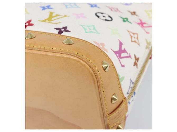 LOUIS VUITTON Monogram Multicolor Alma Hand Bag White M92647 LV Auth 202591V Bianco - vista 13