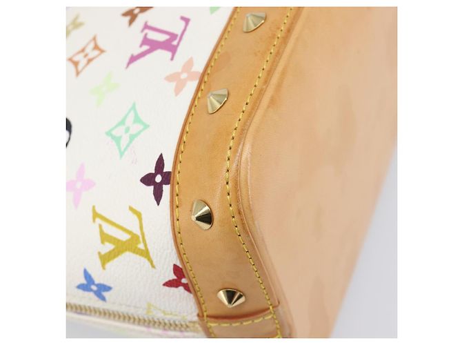 LOUIS VUITTON Monogram Multicolor Alma Hand Bag White M92647 LV Auth 202591V Bianco - vista 14