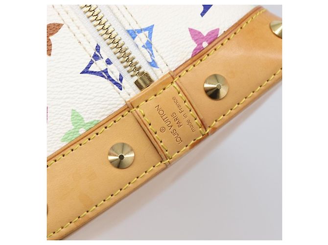 LOUIS VUITTON Monogram Multicolor Alma Hand Bag White M92647 LV Auth 202591V Bianco - vista 15