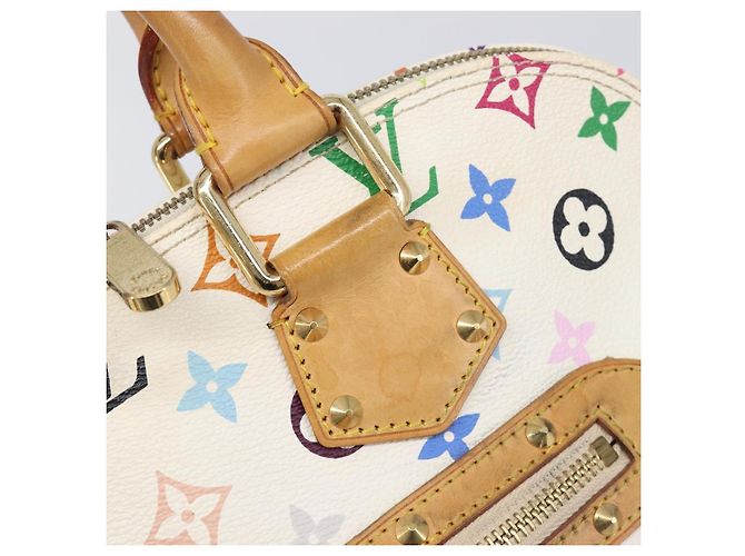 LOUIS VUITTON Monogram Multicolor Alma Hand Bag White M92647 LV Auth 202591V Bianco - vista 16