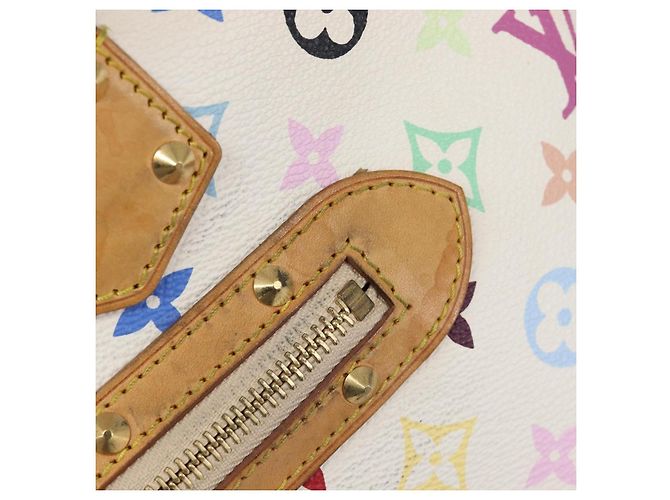 LOUIS VUITTON Monogram Multicolor Alma Hand Bag White M92647 LV Auth 202591V Bianco - vista 17