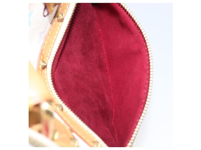 LOUIS VUITTON Monogram Multicolor Alma Hand Bag White M92647 LV Auth 202591V Bianco - vista 23