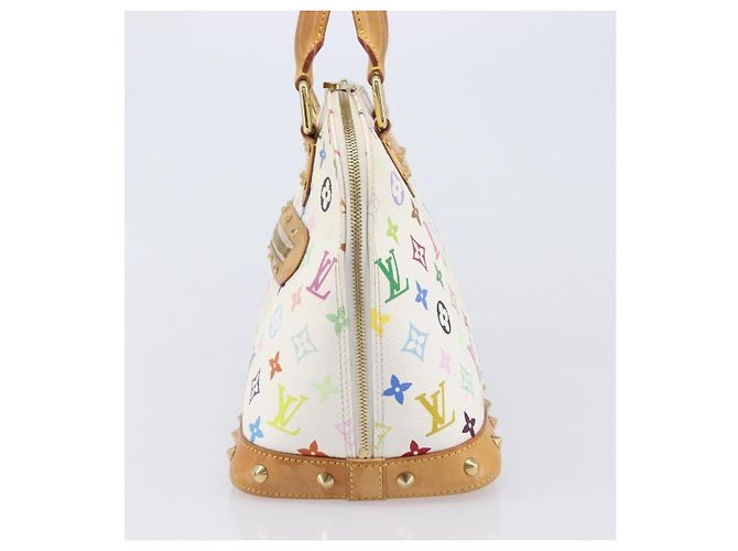 LOUIS VUITTON Monogram Multicolor Alma Hand Bag White M92647 LV Auth 202591V Bianco - vista 4