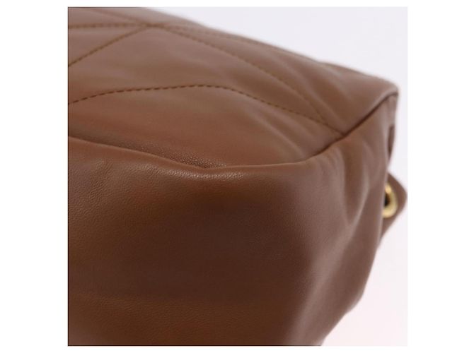 Autre Marque Borsa a tracolla SAINT LAURENT Jamie in pelle marrone e oro Auth 200430M D'oro - vista 13
