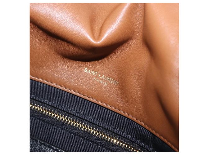 Autre Marque Borsa a tracolla SAINT LAURENT Jamie in pelle marrone e oro Auth 200430M D'oro - vista 16