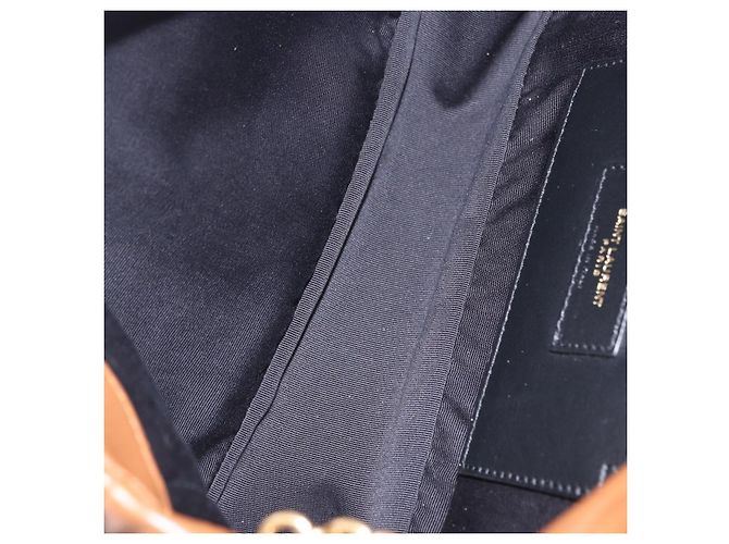 Autre Marque Borsa a tracolla SAINT LAURENT Jamie in pelle marrone e oro Auth 200430M D'oro - vista 18